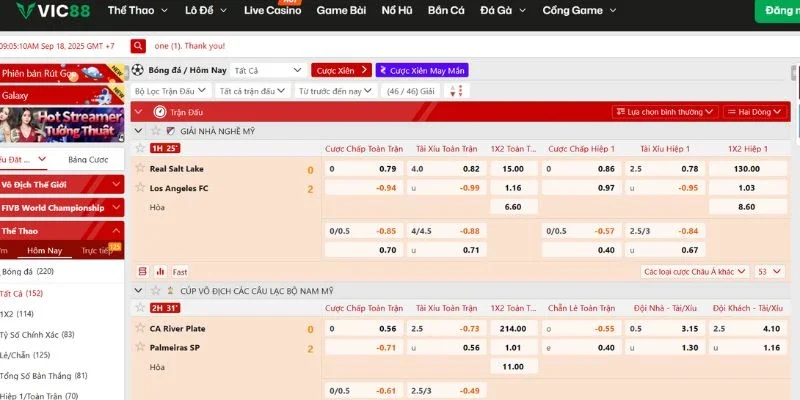 Quan sát thay đổi kèo tài xỉu cuối trận